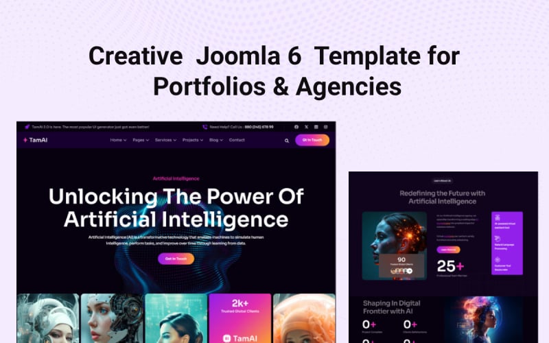 适用于作品集和代理机构的创意 Joomla 6 模板