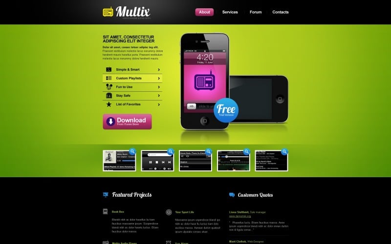 Mobile Store PSD Template
