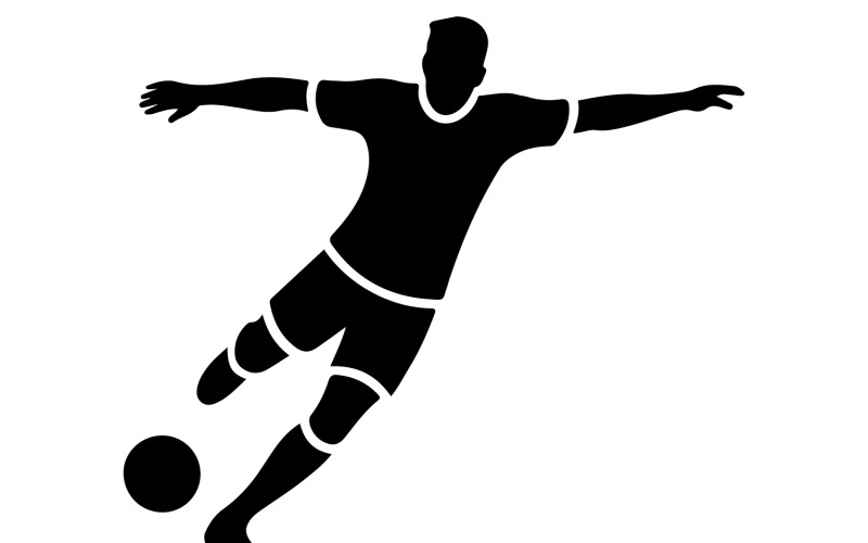 Minimalistisk Trivela-fotbollslogotypdesign i marinblått