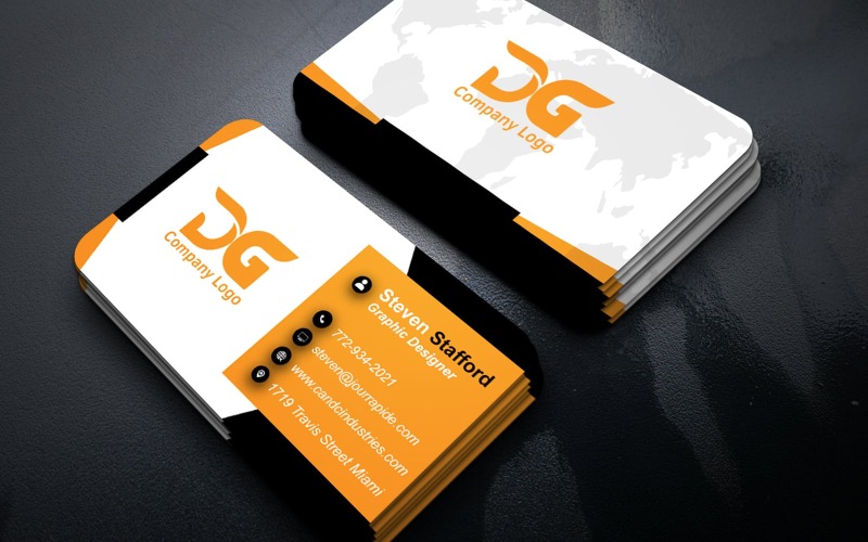 Modèle de carte de visite élégante pour entreprise, modifiable avec Photoshop, design d'impression premium