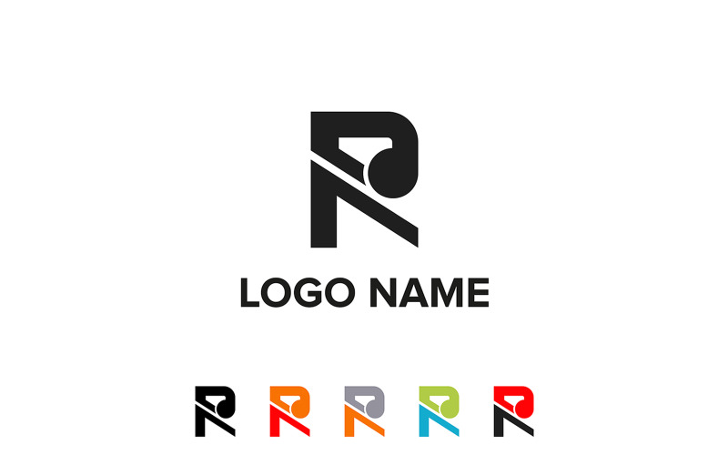 Modern abstrakt R-bokstavslogotypdesign, kreativ minimal R-monogramlogotyp, futuristisk snygg R-ikonlogotyp
