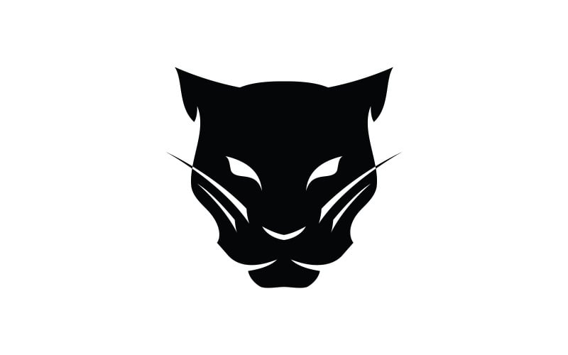 Svart phanter ikon logotyp design illustration V3