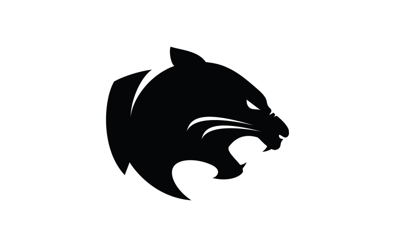 Svart phanter ikon logotyp design illustration V5