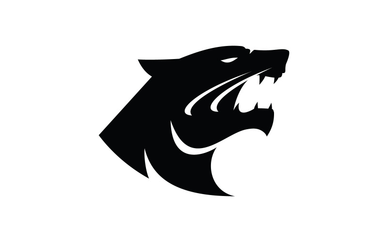 Svart fanter ikon logotyp design illustration V6
