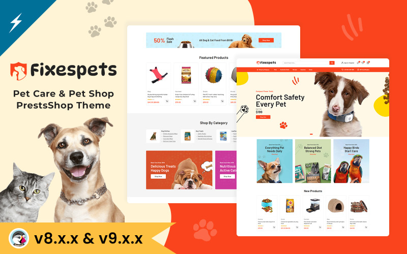 Fixespets – motyw Prestashop dla sklepu zoologicznego i opieki nad zwierzętami