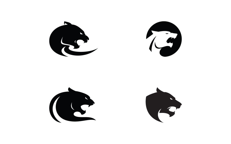 Svart fanter ikon logotyp design illustration V14