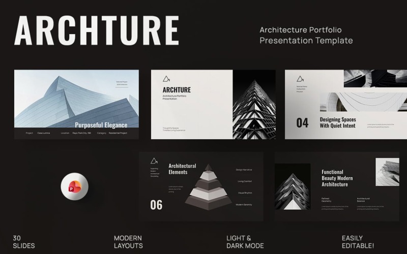 Architecture - Portfolio d'architecture PowerPoint