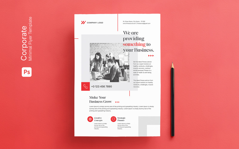 Cherry Business bedrijfsflyer sjabloon
