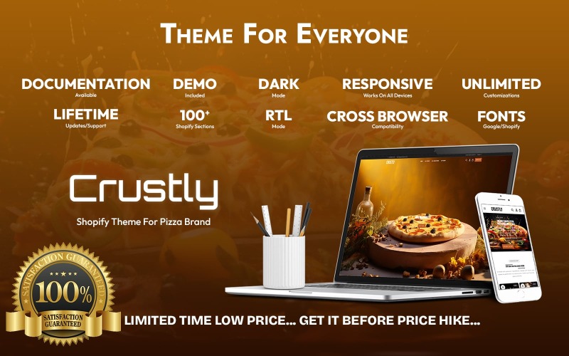 Crustly – Shopify Theme for Pizza, Fast Food & Restaurant Stores