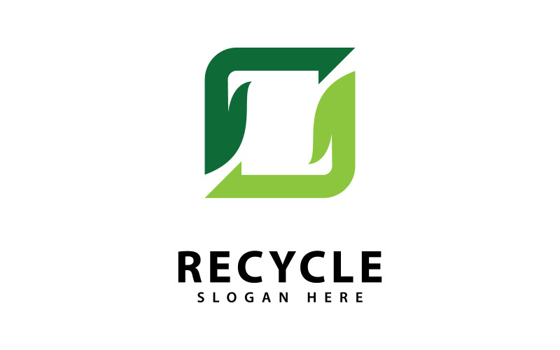 Icona vettoriale del logo di riciclo. Illustrazione del simbolo di riciclo verde V7