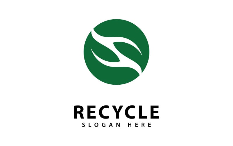 Icona vettoriale del logo di riciclo. Illustrazione del simbolo di riciclo verde V4