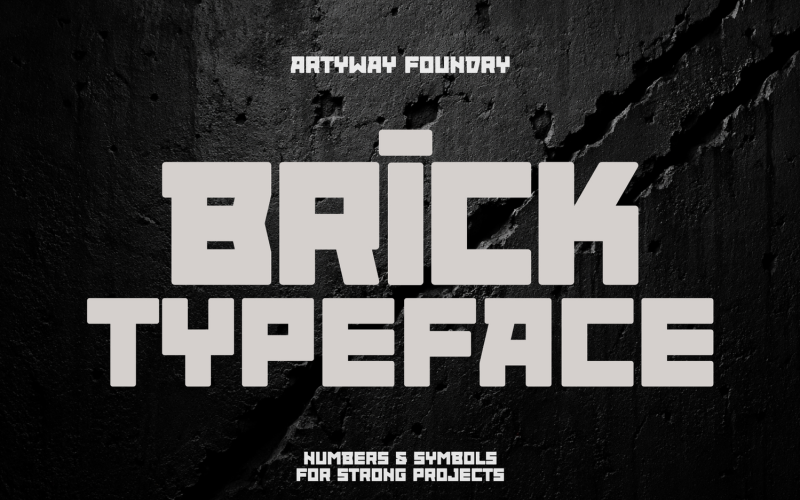Шрифт Brick Bold Block Display Font