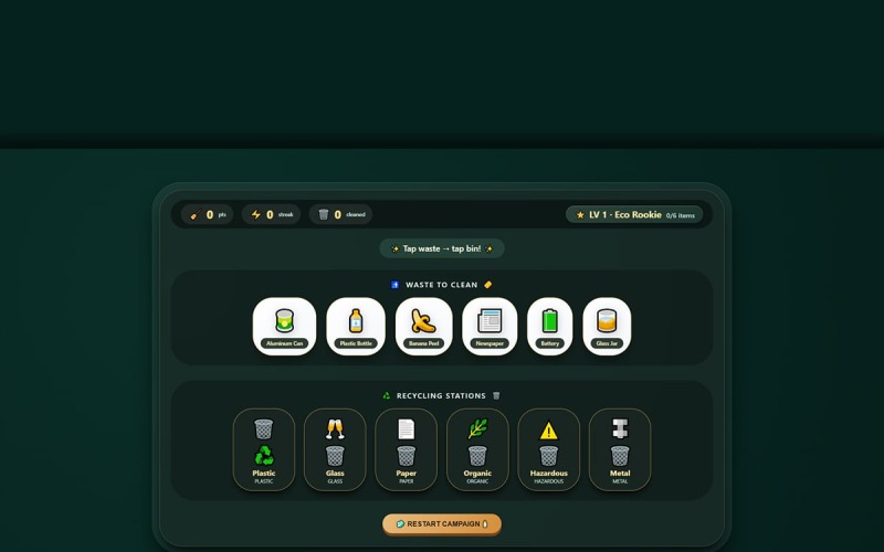 EcoClean Sweep | HTML5 游戏