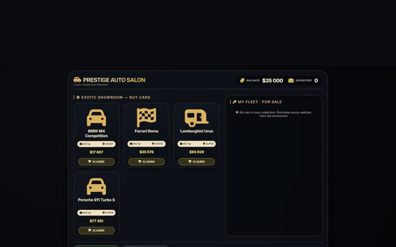 PRESTIGE AUTO SALON | Giochi HTML5 |