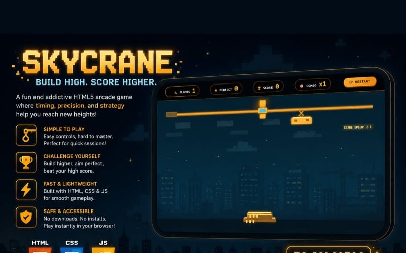 SKYCRANE | Construction | HTML Games