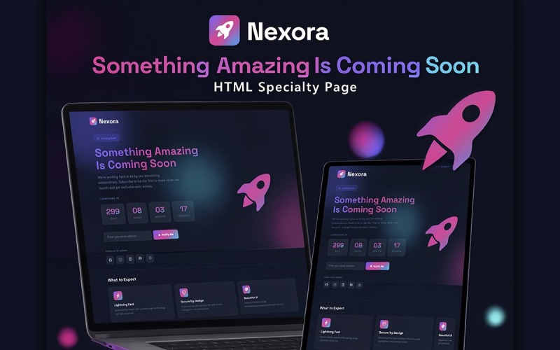 Nexora | Coming Soon | Specialty Page HTML Template