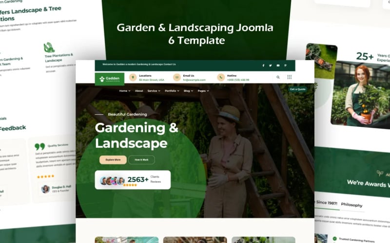 Шаблон Joomla 6 для саду та ландшафтного дизайну