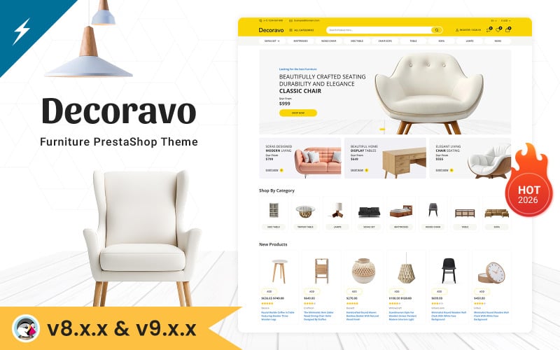 Decoravo - Lakberendezési és bútorbolt PrestaShop sablon