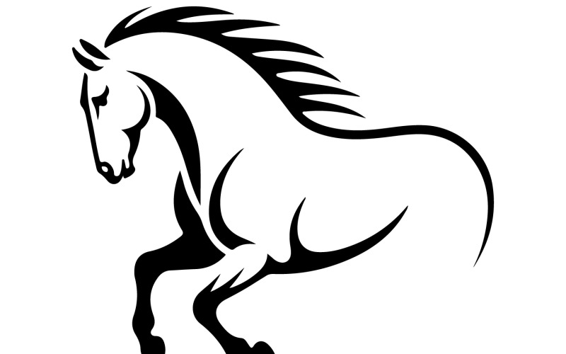 Elegant Paso Fino hästlogotyp
