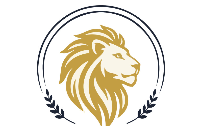 Logo de lionne dorée pour une identité de marque de luxe