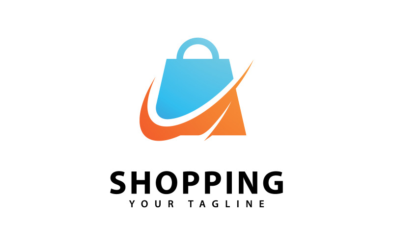 Ren shoppinghandväska logotyp design vektor V3