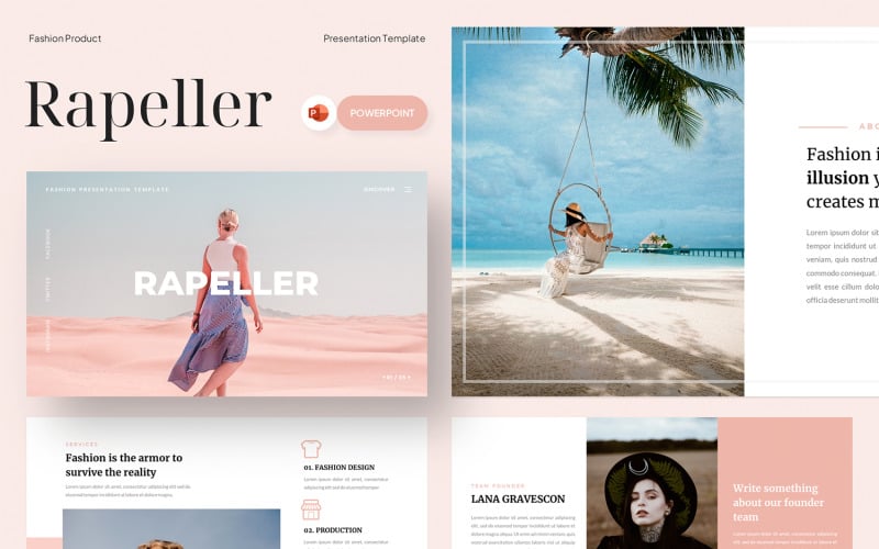 Modello PowerPoint per lookbook di moda