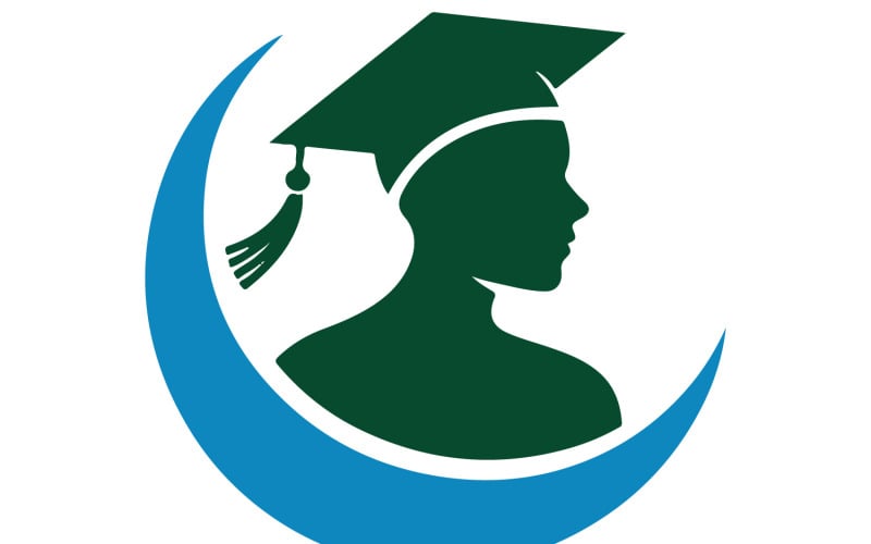 Examenspersonens logotypdesign med tofssymbol