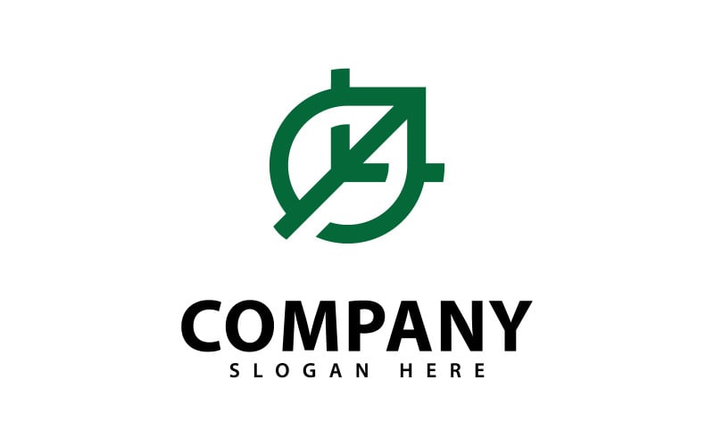 Minimalistisk naturbladlogotypsymboldesign V4