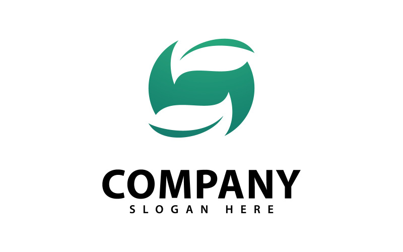 Minimalistisk naturbladlogotypsymboldesign V5