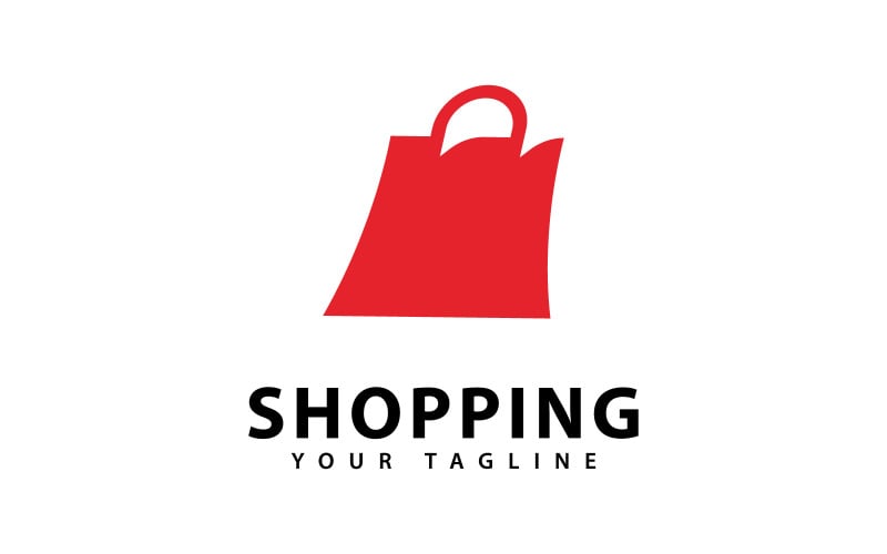 Ren shoppinghandväska logotyp design vektor V1