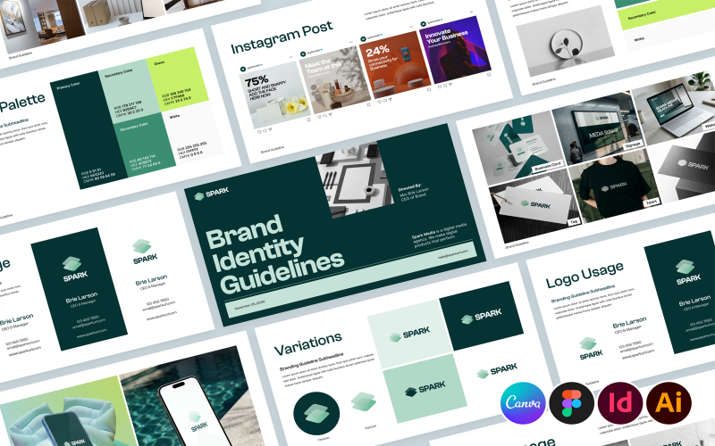 Spark - Modèle Figma Canva de conception de chartes graphiques
