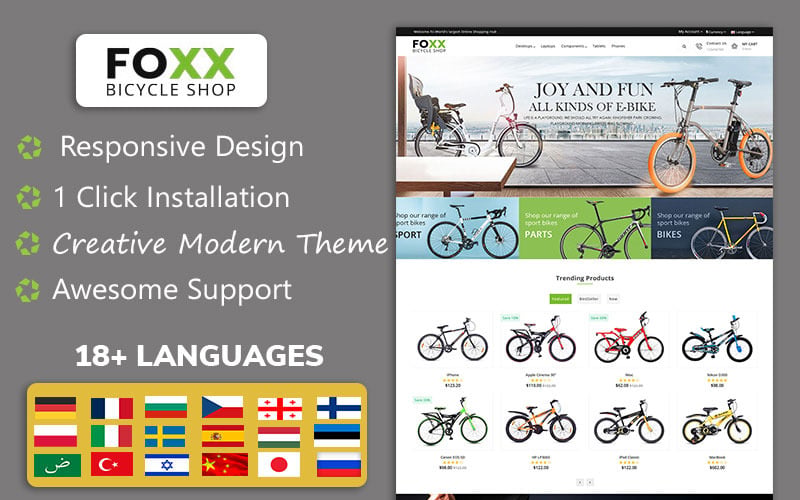 Foxx - Bike & Bicycle Opencart Responsive Theme