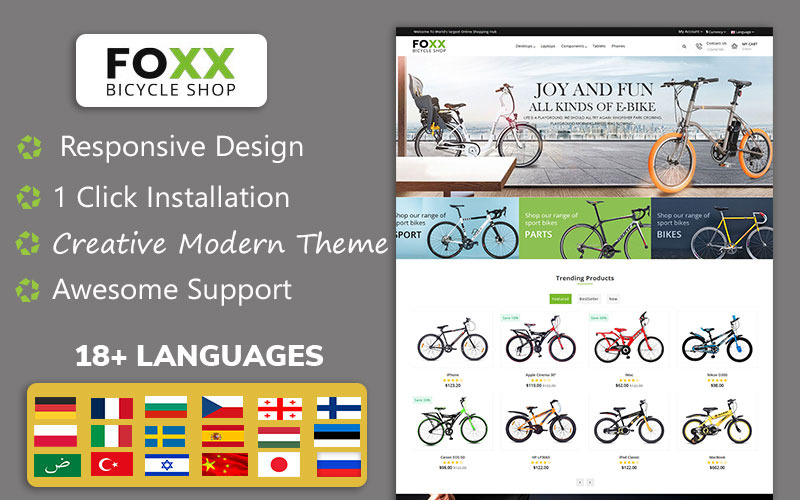 Foxx - Tema responsivo para Opencart de bicicletas y bicis