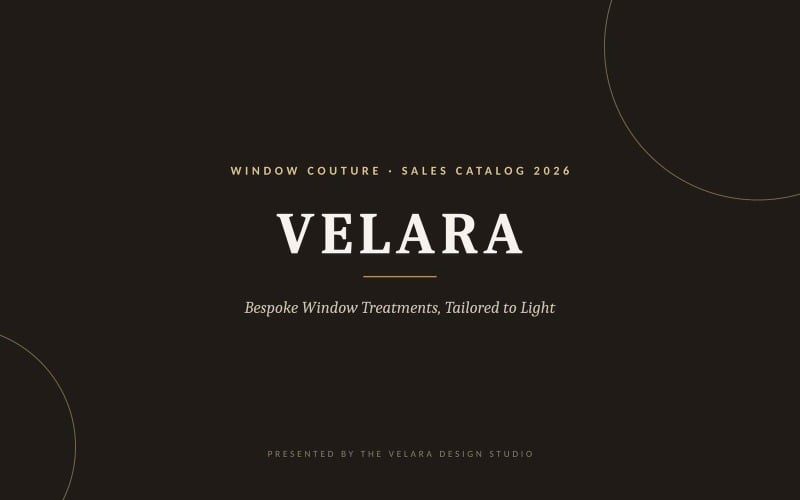 Velara - Modèle de présentation PowerPoint pour la décoration de fenêtres et de rideaux
