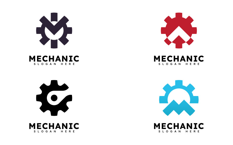 Abstract Gear Logo Template Vector Design V15