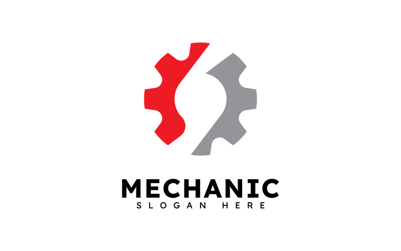 Abstract Gear Logo Template Vector Design V1