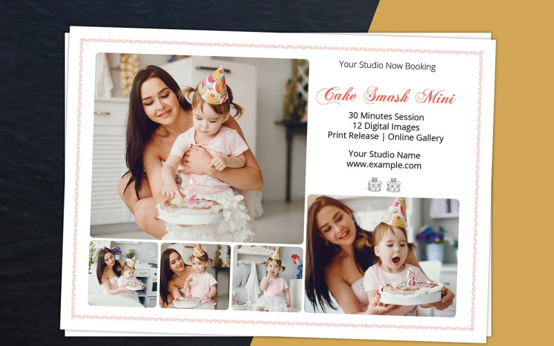 Cake Smash Photography Mini Session Template