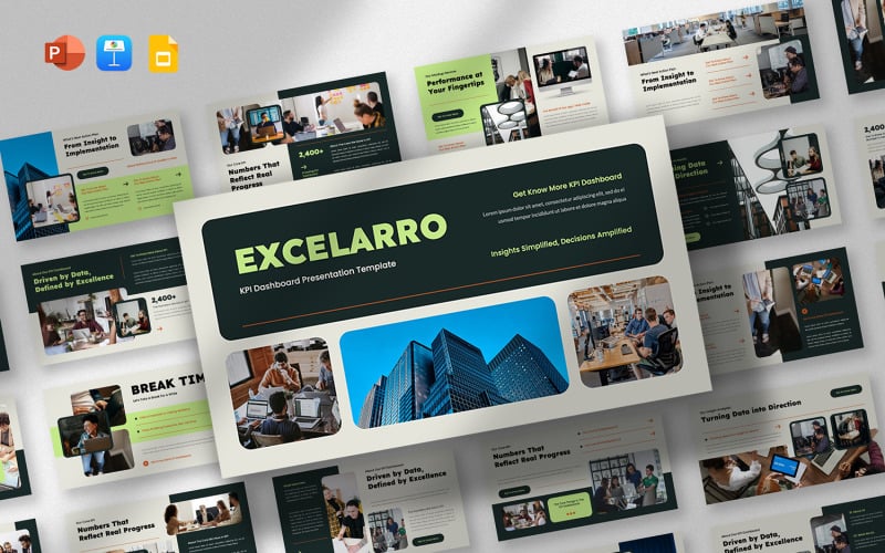 Excelarro – Presentationsmall för KPI-instrumentpanel