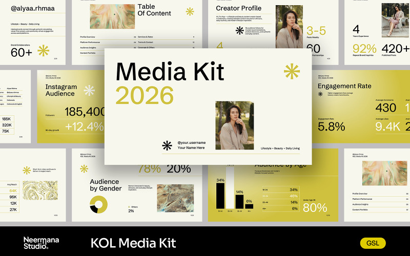 Kit multimediale GSL con gradiente minimale per KOL