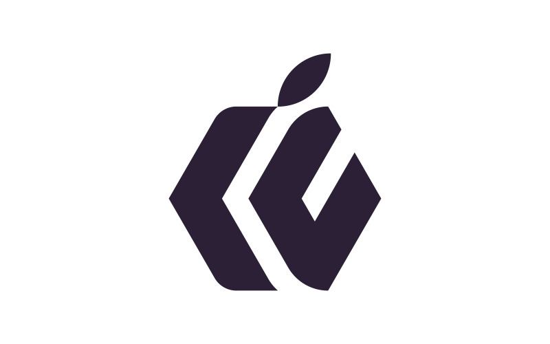 Hälsosam frukt Apple-logotyp illustration V1