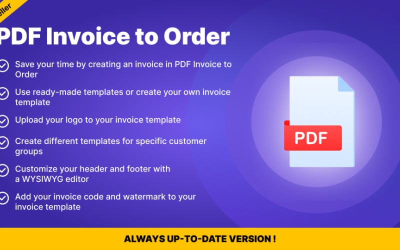 Módulo de fatura em PDF Pinta para PrestaShop