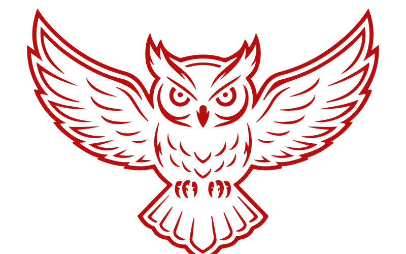 Premium Front-Facing Owl Emblem Logo