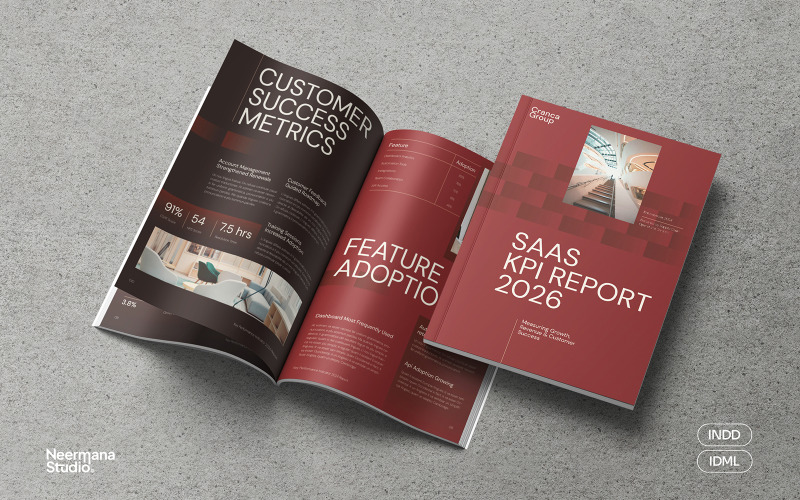 Red Modern KPI Report Template