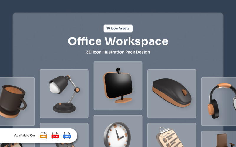 Office Workspace 3D Collection