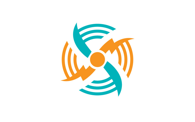 Turbinlogotypdesign, vindkraftslogotyp V0