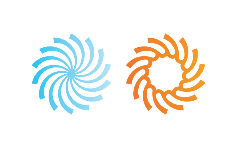 Turbinlogotypdesign, vindkraftslogotyp V5