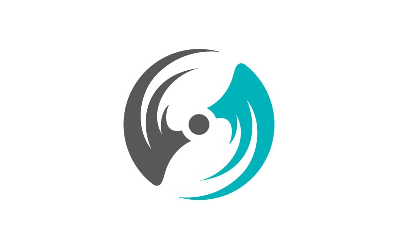 Turbinlogotypdesign, vindkraftslogotyp V7