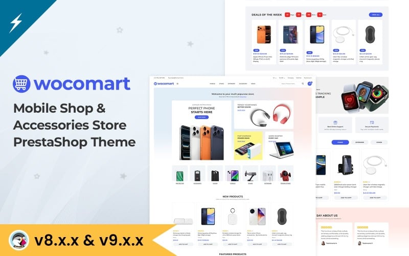 Wocomart - Mobile Shop & Electronics Store PrestaShop Theme