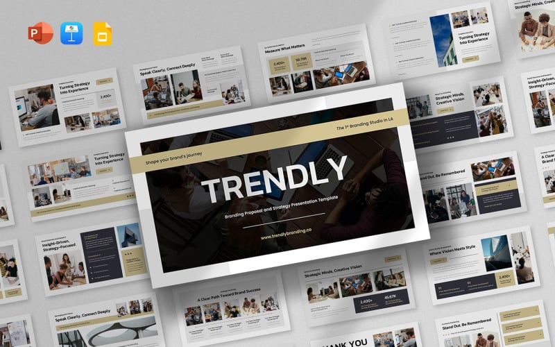 Trendly – Modello di presentazione per proposte e strategie di branding