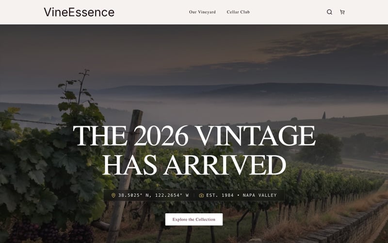 VineEssence - Шаблон для создания сайтов с использованием ИИ